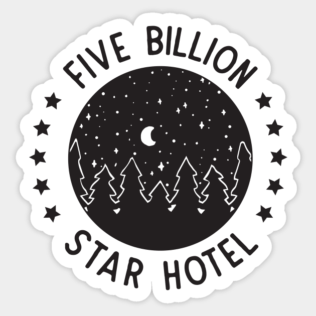 Five Billion Star Hotel Camping Outdoors Sticker by Trapezio